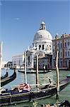 Salut de l'église de Santa Maria et le Grand Canal, patrimoine mondial UNESCO, Venise, Vénétie, Italie, Europe