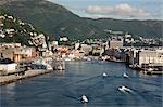 The old city and harbour at Bergen, Norway, Scandinavia, Europe