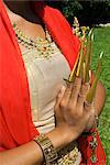 Hands of traditional Thai dancer, Thailand, Southeast Asia, Asia