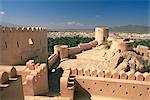 Nakhl fort, dating from the 16th and 17th centuries, Batinah region, western Hajar, Oman, Middle East