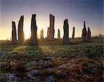 Callanish (Callanais) Standing Stones, errichtet von jungsteinzeitlichen Menschen zwischen 3000 und 1500 v. Chr., Isle of Lewis, Äußere Hebriden, Schottland, Vereinigtes Königreich, Europa