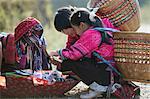 Girls of Yao minority, Longsheng terraced ricefields, Guilin, Guangxi Province, China, Asia