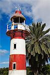 Vieux phare, port d'eau profonde, Saint-Jean, île d'Antigua, Lesser Antilles, Antilles, Caraïbes, Amérique centrale