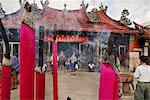 Giant incense sticks, Chinese moon festival, Georgetown, Penang, Malaysia, Southeast Asia, Asia