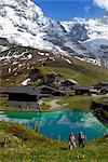 View of Kleine Scheidegg, Bernese Oberland, Swiss Alps, Switzerland, Europe