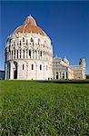 Baptisery et la cathédrale (Duomo), place des miracles, patrimoine mondial de l'UNESCO, Pise, Toscane, Italie, Europe
