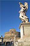 St. Angelo Castle (Castello San'Angelo) and St. Angelo Bridge, Rome, Lazio, Italy, Europe