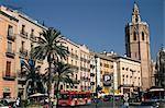 Plaza de la Reina (place de la Reina), Valence, Espagne, Europe