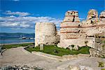 Ruines de la Thrace, Nesebar, patrimoine mondial de l'UNESCO, côte de la mer Noire, la Bulgarie, Europe