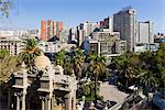 Cerro Santa Lucia (Santa Lucia park) and the ornate Terraza Neptuno fountain, Santiago, Chile, South America