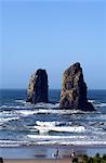 Haystack Rock, Cannon Beach, Oregon, United States of America, North America