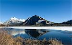 Reflexion der Rocky Mountains im Vermilion Seen in Banff National Park, UNESCO World Heritage Site, Alberta, Kanada, Nordamerika