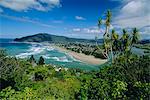 Sehen Sie südlich von Paku Berg über Tairua Hafen in Richtung Pauanui an der Ostküste der Coromandel Pensinula, South Auckland, Nordinsel, Neuseeland