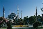 Sultan Ahmed Mosque, Istanbul, 1609 - 1617. Also known as the blue Mosque. Exterior. Architect: Mehmed Aga