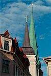 Church spires, Old Town, Riga