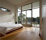 House in Kent, Bedroom and view. Lynn Davis Architects