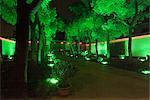 Vue de la nuit, le jardin, Nanjing, Chine