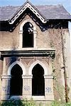 derelict Victorian gothic villa, empty windows and fallen-in roof, development potential!. Dulwich, S.E.london.