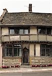 Timber-framed house (box frame type with jetty) on Abbey Street, Cerne Abbas, Dorset.