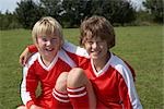 Two young footballers