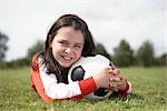 Young girl with ball