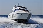 Close-up of Abacus 52 Motorboat, Naples, Italy