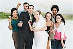 Fête de mariage sur la plage