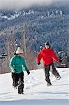 Couple Snowshoeing, Whistler, British Columbian, Canada