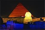 Grand Sphinx de Gizeh et les pyramides d'Egypte