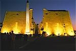 Statues and Obelisk at Temple of Luxor, Egypt