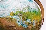 Globe montrant l'Afrique du Nord et en Europe