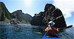 Person Boating on Kayak, Hokkaido, Japan