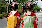 Geisha Wearing Traditional Costume in Kyoto, Japan