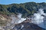 Smoke Rising From Mountain Noboshibetsu Hell Valley, Hokkaido