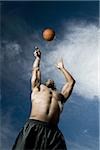 Basket-ball joueur tir