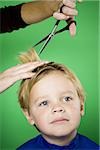 Boy having his hair cut