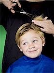 Boy having his hair cut