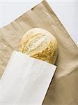 Loaf of bread in paper bag
