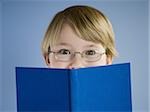 Boy with hardcover book