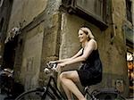 Woman riding a bicycle