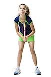 Girl holding tennis racquet