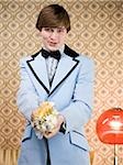 man in retro clothing