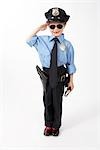 Girl Dressed as Police Officer