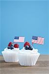 Cupcakes with American Flags