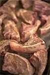 Close-up of Organic Lamb Chops Seasoned With Mustard Seed