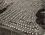 1950s 1960s LEVITTOWN PENNSYLVANIA - AERIAL VIEW OF A HOUSING DEVELOPMENT TRACT