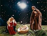 1970s STARS NATIVITY BABY JESUS MARY JOSEPH