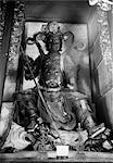 1920s 1930s STATUE CHINESE TEMPLE GUARDIAN AT ENTRANCE TO TEMPLE SINGAPORE