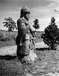 1920s 1930s ANCIENT STATUE OF MILITARY OFFICIAL ON ROAD TO MING DYNASTY TOMBS NANKING CHINA