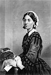 PORTRAIT FLORENCE NIGHTINGALE BRITISH NURSE FOUNDER MODERN NURSING NURSE CRIMEAN WAR PAINTING BY CHAPPEL 1872